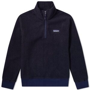 Patagonia Men's Woolie Fleece Pullover 1/4 Zip Navy L
